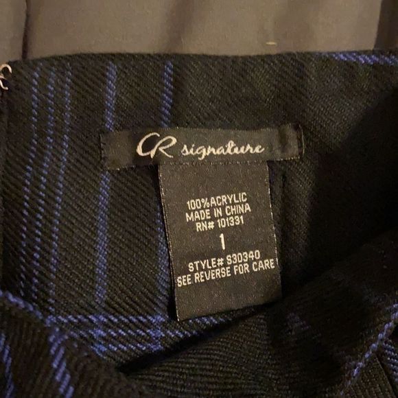 CR Signature Black/Blue Pencil Skirt - Picture 3 of 5